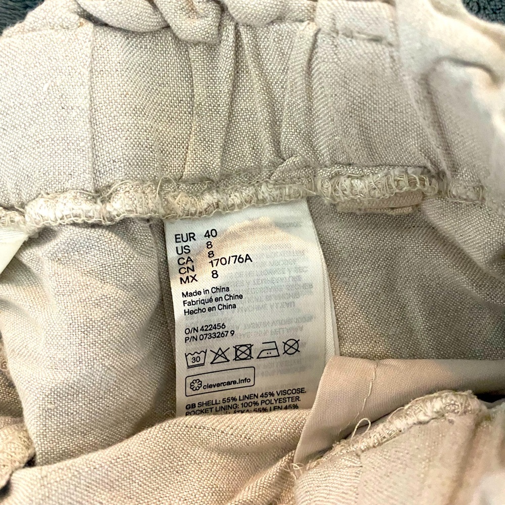 H&M highwasted linen shorts - Picture 4 of 4